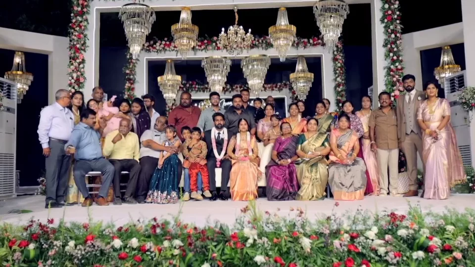 Wedding film with aerial venue shots by Valliyur cinematographer