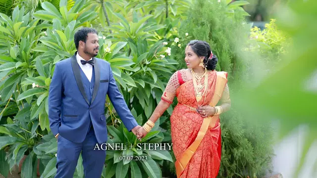 Engagement couple photoshoot in garden, Tirunelveli